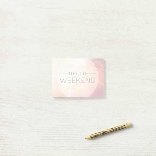 Hallo Woche 3 Post-it Klebezettel (Auf Schreibtisch)