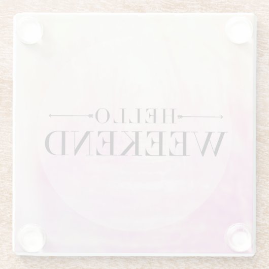 Hallo Woche Glasuntersetzer (Rückseite)