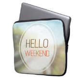 Hallo Wochenende 2 Laptopschutzhülle (Vorderseite Links)