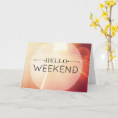 Hallo Wochenende 3 Karte (Gelbe Blume)