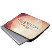 Hallo Wochenende 3 Laptopschutzhülle (Vorne Knopf)