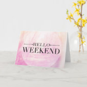 Hallo Wochenende Karte (Gelbe Blume)