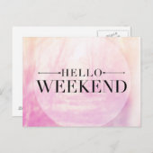 Hallo Wochenende Postkarte (Vorne/Hinten)