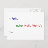 hallo world postkarte (Vorne/Hinten)