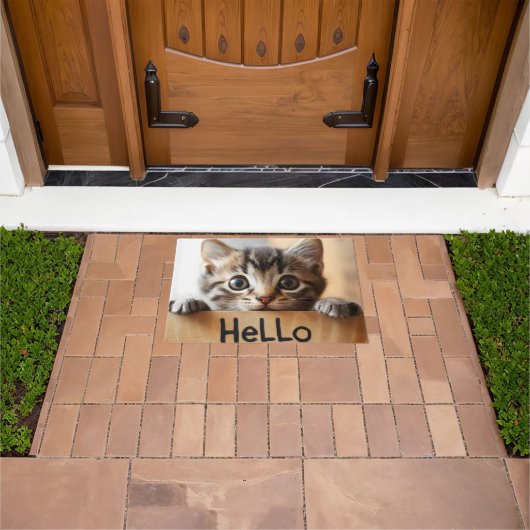 Hallo Wort Katze Fußmatte (Außenbereich)