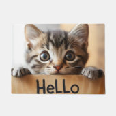 Hallo Wort Katze Fußmatte (Vorderseite)