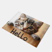 Hallo Wort Katze Fußmatte (Schrägansicht)