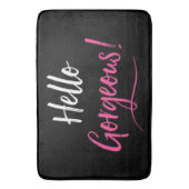 "Hallo wunderbar!" Badematte (Vorderseite Vertikal)