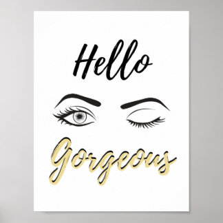 Hallo wunderschön! - Motivierend Wall Poster