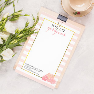 Hallo Wunderschön Rosa Streifen und Blush Pfingstr Flyer