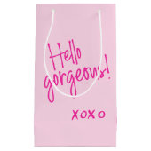 Hallo wunderschön! XOXO-Handschrift mit niedlich r Kleine Geschenktüte (Vorderseite)