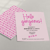 Hallo wunderschöne Galentinstag Xoxo pink Brauch Einladung