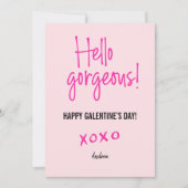 Hallo wunderschöne Valentinstag Xoxo pink Karte (Vorderseite)