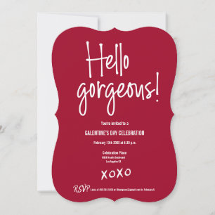 Hallo, wunderschöner Galentine's Day xoxo Rot benu Einladung