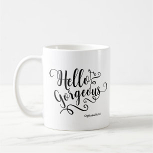 HALLO WUNDERVOLL Typografie Personalisiert Benutze Kaffeetasse