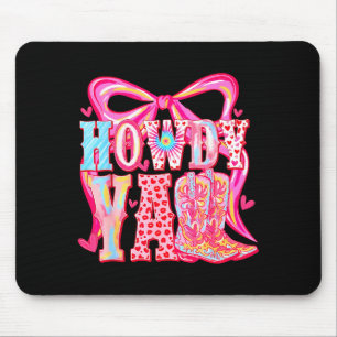 Hallo Yall Cowboy-Stiefel Kokette Schleife Western Mousepad