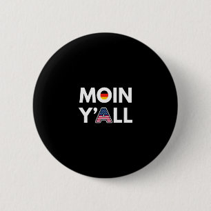 Hallo Y'all Lustige Deutschland- und USA-Kultur-Mi Button