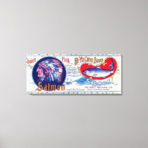 Hallo-Yu Hauptlachse können beschriften Leinwanddruck