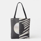 "Hallo" Zebra-schwarze/weiße Streifen abstraktes Tasche (Rückseite)