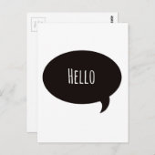 Hallo Zitat in Sprechblase Postkarte (Vorne/Hinten)