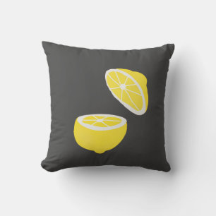 Hallo Zitrone moderne gelbe Frucht Kissen