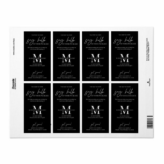 Hallo zu Ihrer Bestellung Monogram Black Packaging (Vorne)