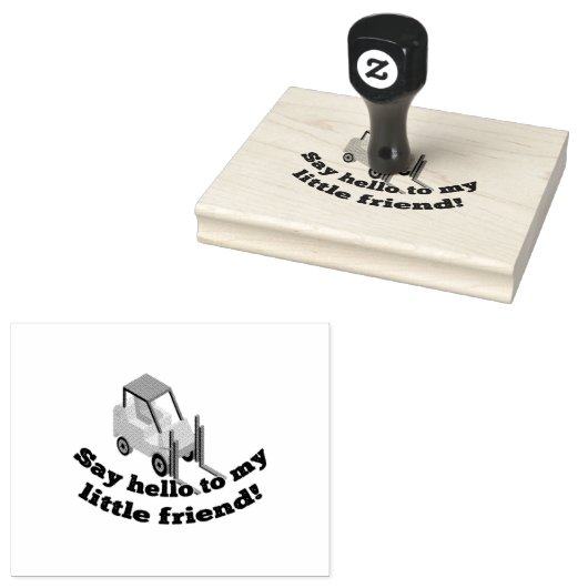 Hallo zu meinem Gabelstapler Gummistempel (Stempel)