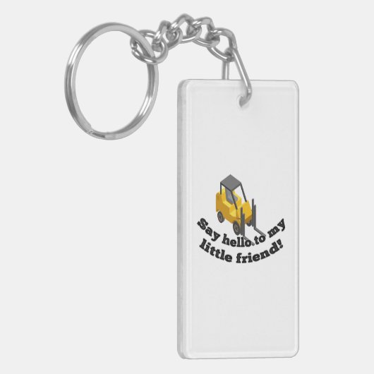 Hallo zu meinem Gabelstapler Schlüsselanhänger (Vorderseite links)