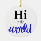 Hallo zum Namen der blauen weißen Geburtsstadien d Keramik Ornament (Vorne)