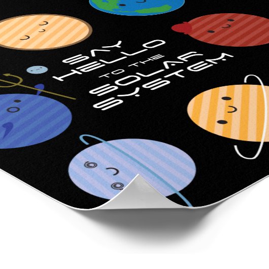 Hallo zum Sonnensystem! Poster (Ecke)
