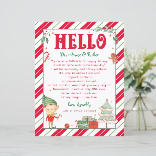 Hallo zurück Elf Willkommen Ich bin zurück Weihnac (Stehend Vorderseite)