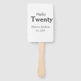 Hallo zwanzig Geburtstag hinzufügen Namen est. Jah Fächer