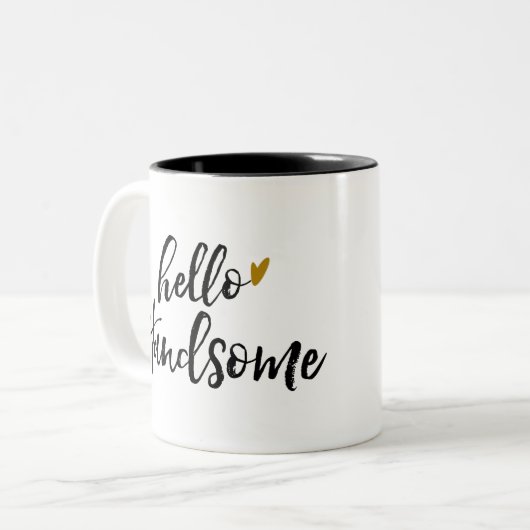 Hallo Zweifarbige Tasse (Vorderseite Links)