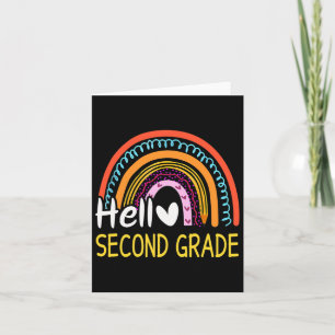 Hallo zweite Klasse Byck to School Rainbow 2. Grad Karte