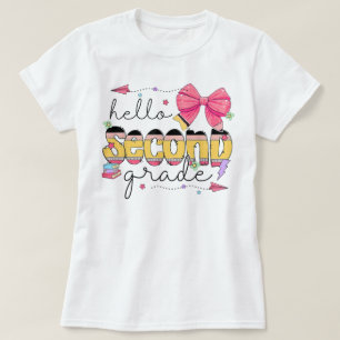 Hallo Zweite Klasse Erster Schultag Coquette T-Shirt