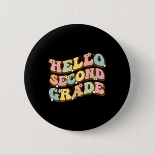 Hallo Zweite Klasse für Lehrer Schüler Button