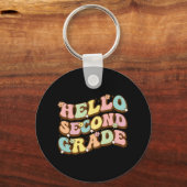 Hallo zweite Klasse für Lehrer Schüler Schlüsselanhänger (Vorderseite)
