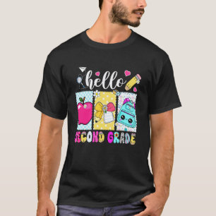 Hallo Zweite Klasse Kokette Erster Schultag Te T-Shirt