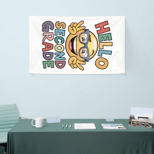 Hallo Zweite Klasse Lehrer 2. Klasse zurück Schule Banner (Messeveranstaltung)