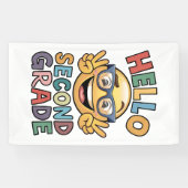 Hallo Zweite Klasse Lehrer 2. Klasse zurück Schule Banner (Horizontal)