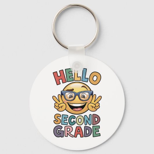 Hallo Zweite Klasse Lehrer 2. Klasse zurück Schule Schlüsselanhänger (Vorderseite)