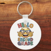 Hallo Zweite Klasse Lehrer 2. Klasse zurück Schule Schlüsselanhänger (Vorderseite)