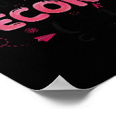 Hallo zweite Klasse Lehrer Coquette Bow zurück zu Poster (Ecke)