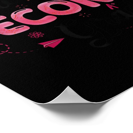 Hallo zweite Klasse Lehrer Coquette Bow zurück zu  Poster (Ecke)