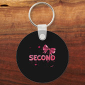 Hallo zweite Klasse Lehrer Coquette Bow zurück zu Schlüsselanhänger (Vorderseite)