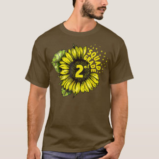 Hallo zweite Klasse Platz Squad Sonnenblume zurück T-Shirt