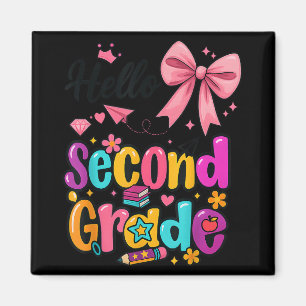 Hallo zweite Klasse Preppy Back to School Boy Girl Magnet