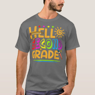 Hallo Zweite Klasse Shirt Spaß 2nd Grade Zurück zu