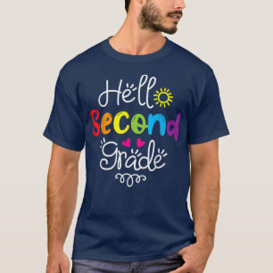Hallo Zweite Klasse Spaß 2. Klasse zurück zur Schu T-Shirt