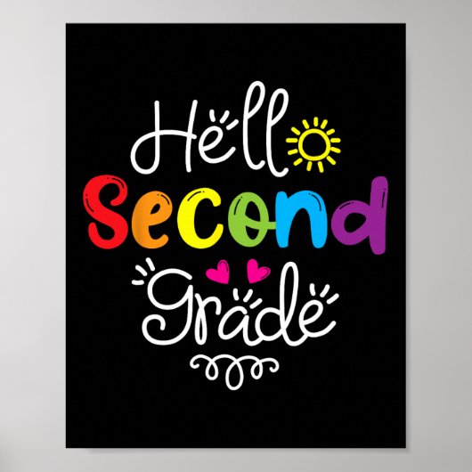 Hallo Zweite Klasse Spaß 2te Klasse zurück zur Sch Poster (Vorne)